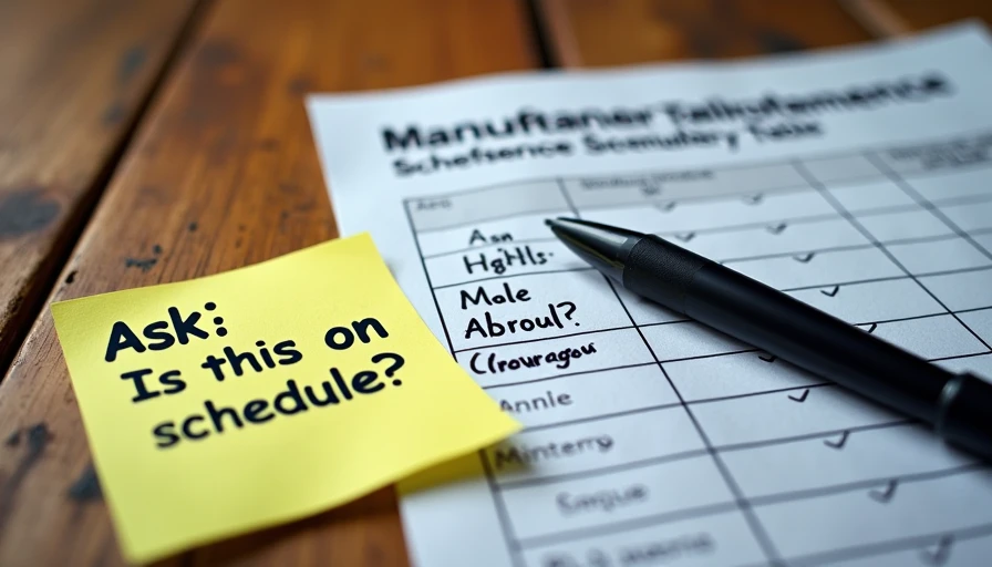 Manufacturer maintenance schedule and smart questions