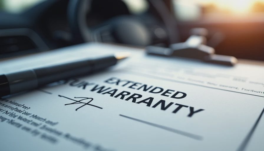 Visual context for used car extended auto warranty